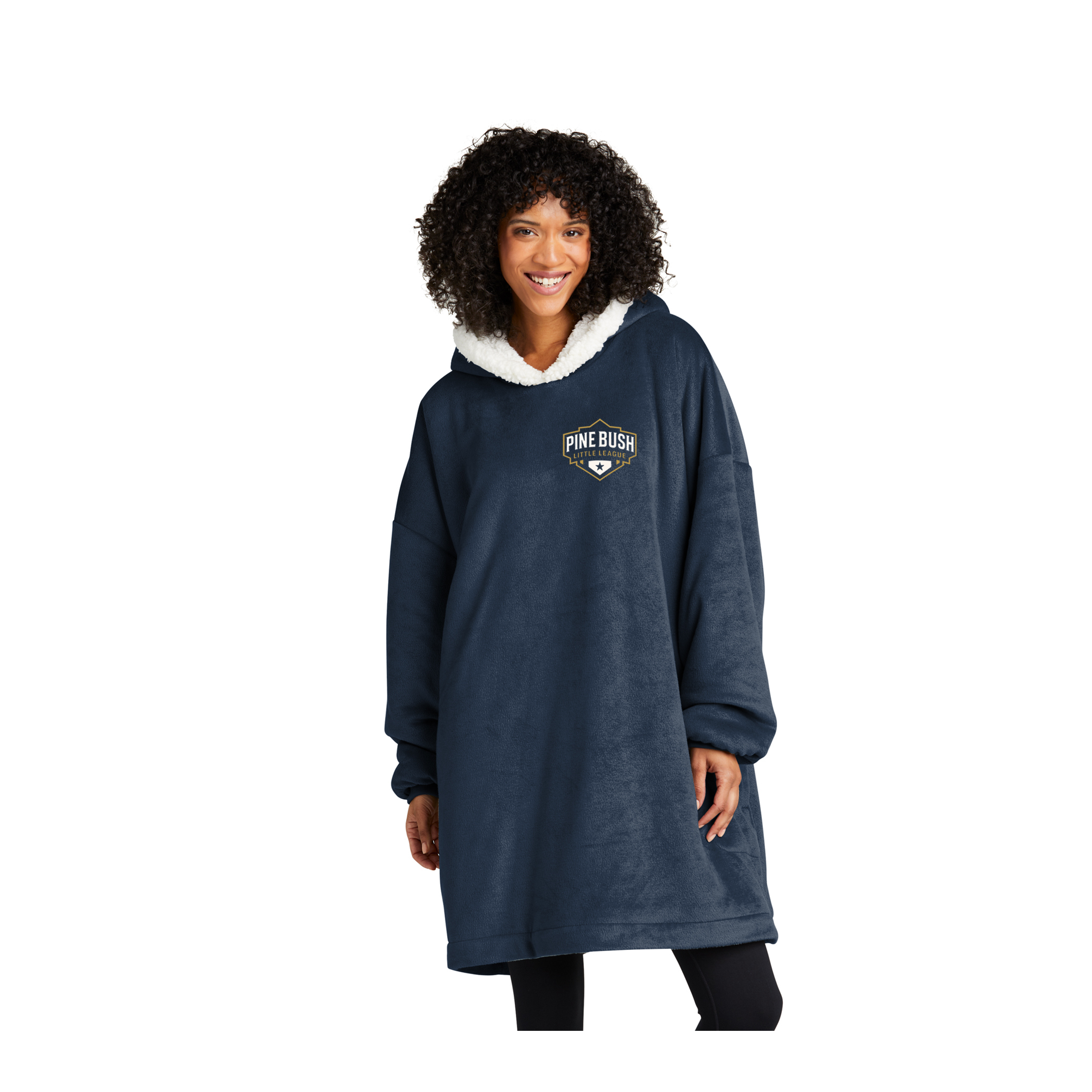 Wearable blanket with hood